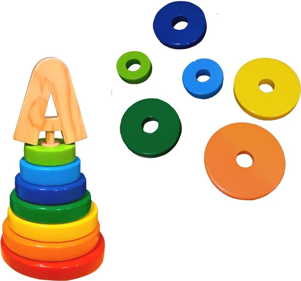 Jouet d'éveil arc-en-ciel en bois pour l'apprentissage des bébés
