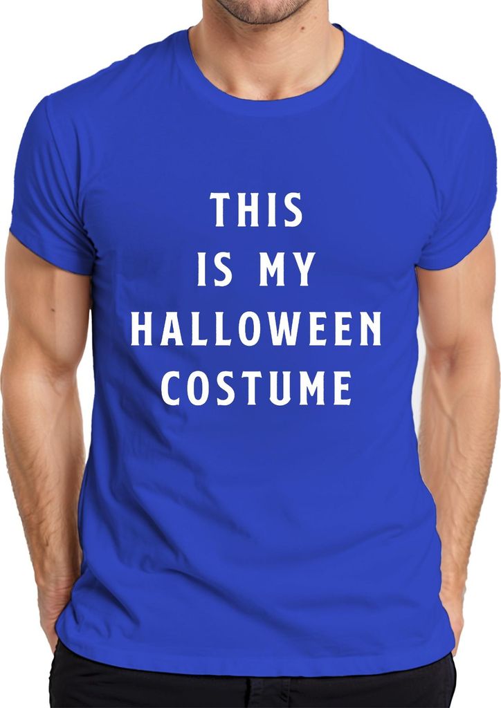 THIS IS MY HALLOWEEN COSTUME lustig party geschenk gruselig humor Herren T-Shirt, Blau, S