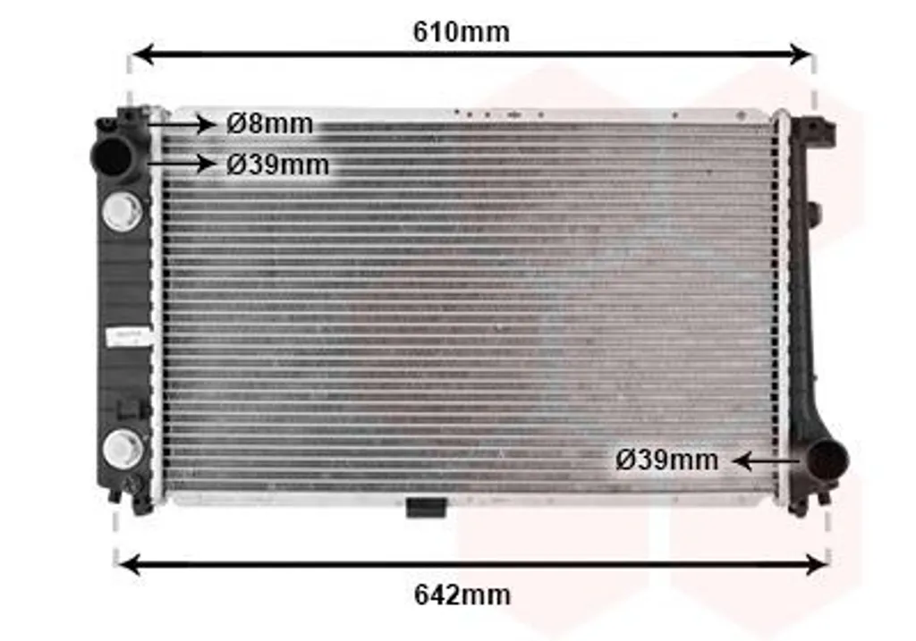 Radiateur moteur en aluminium Van Wezel pour BMW Série 5 et 7