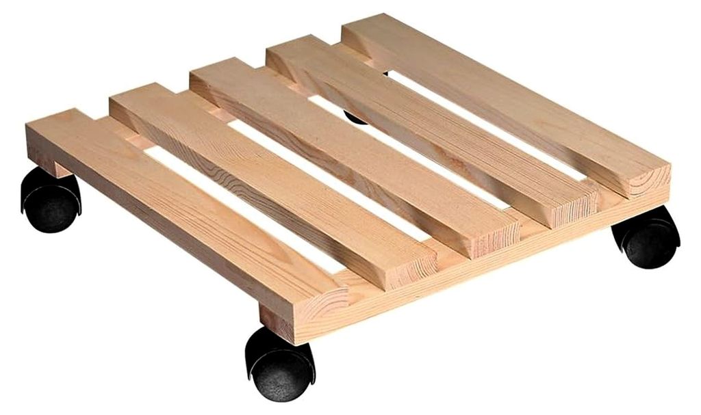 Eckiger Pflanzenroller ausem Kiefernholz