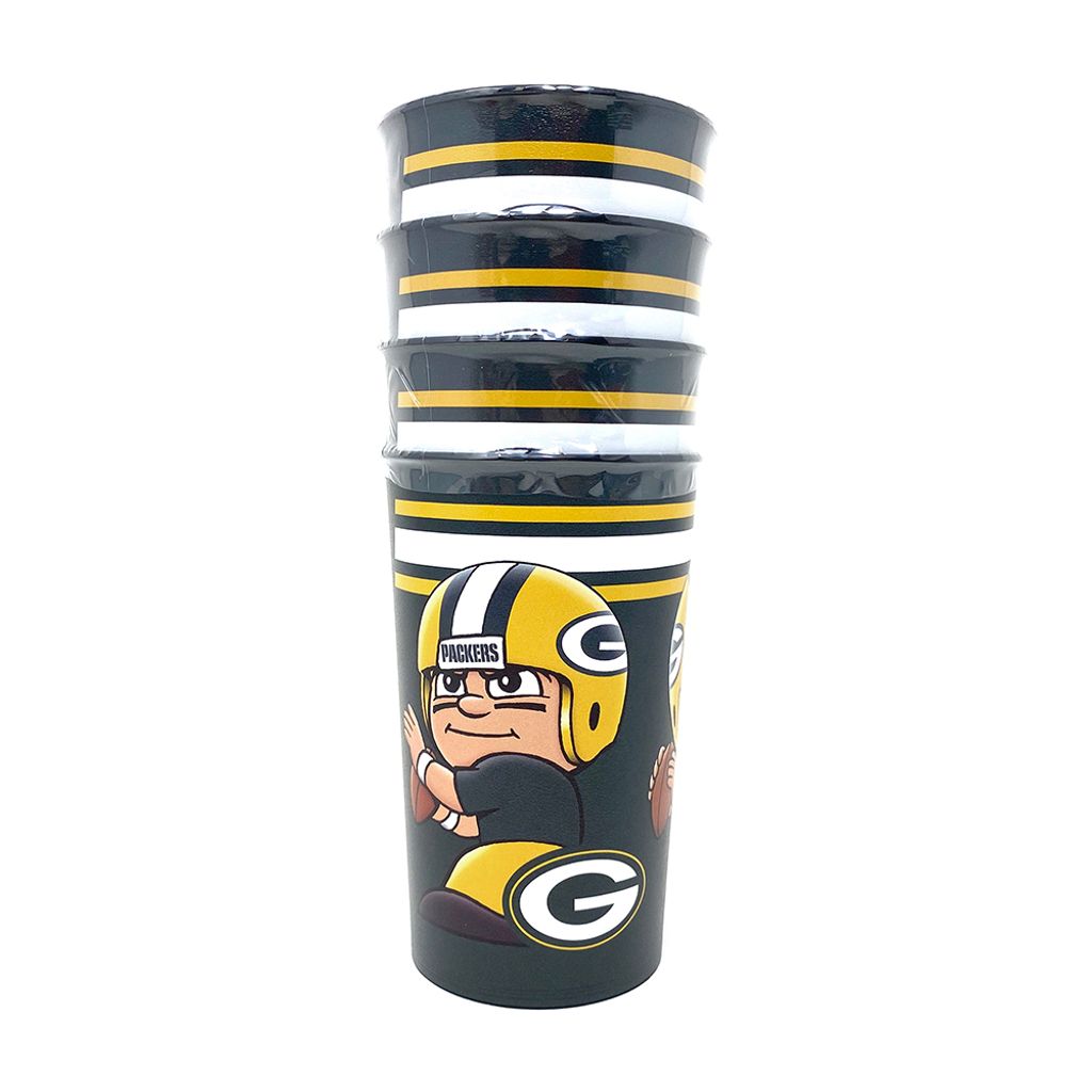 NFL Green Bay Packers Partybecher Trinkbecher Set 4-Stück Becher Cup 525ml