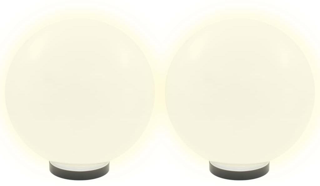 vidaXL LED-tuinverlichting, 2 stuks, bolvormig, 30 cm, PMMA Productafbeelding 