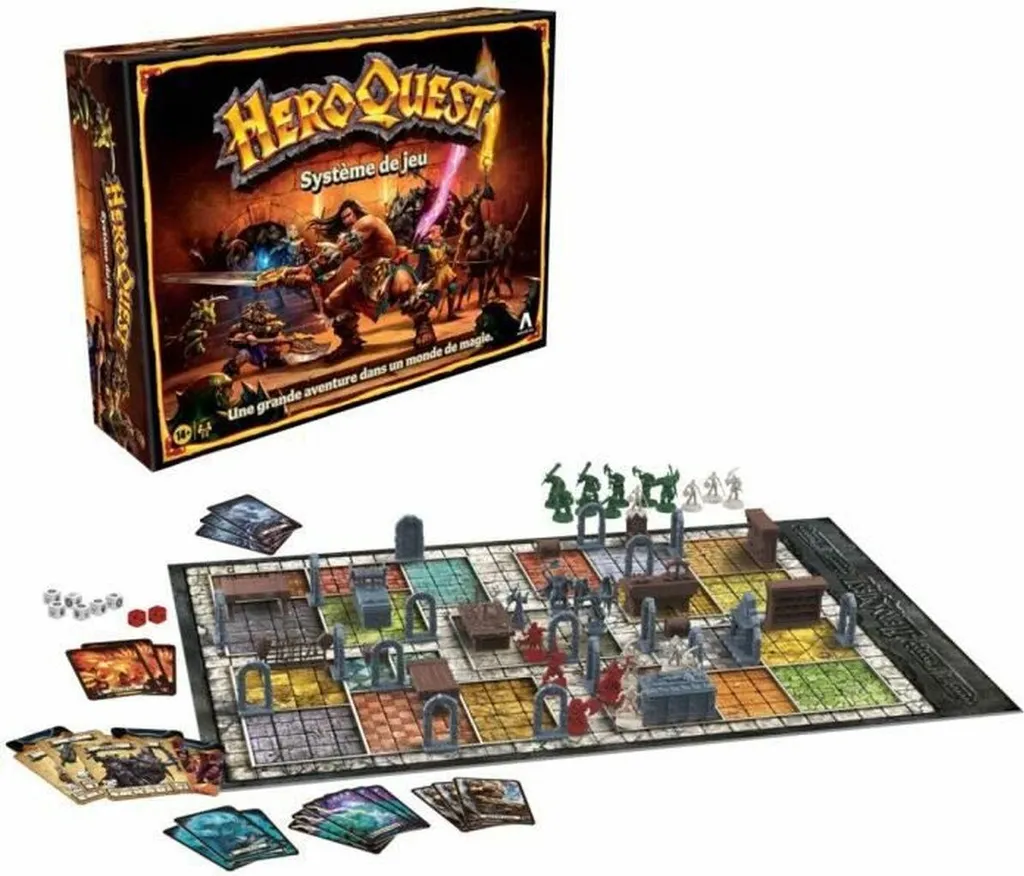 Jeu de société Hasbro HeroQuest : le système de jeu d'aventure épique