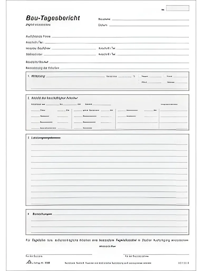 Bloc rapport de chantier A4 autocopiant 3 volets RNK 1309 haute qualité