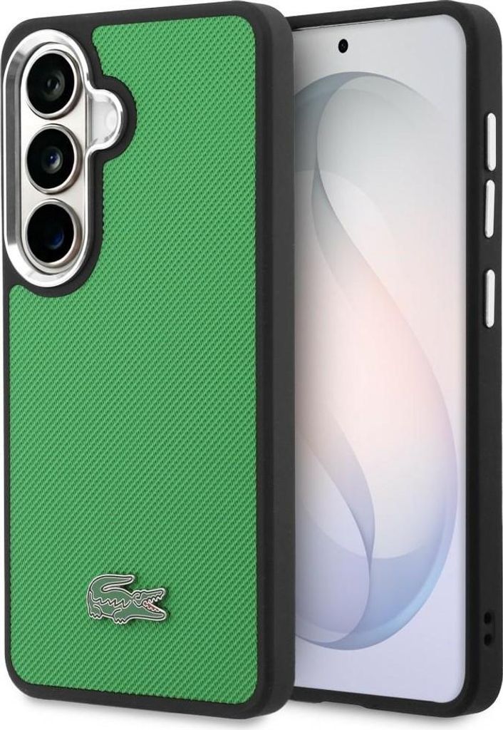 Hülle Lacoste Galaxy S26 Plus Petit Pique grün MagSafe Logo Metall