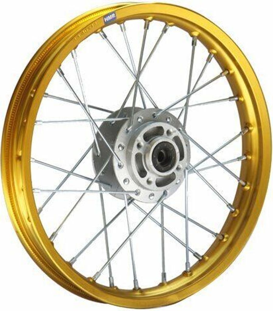 Alu Felge Eloxiert 14 Zoll vorne gold Pit Bike Dirt Bike Cross HMParts