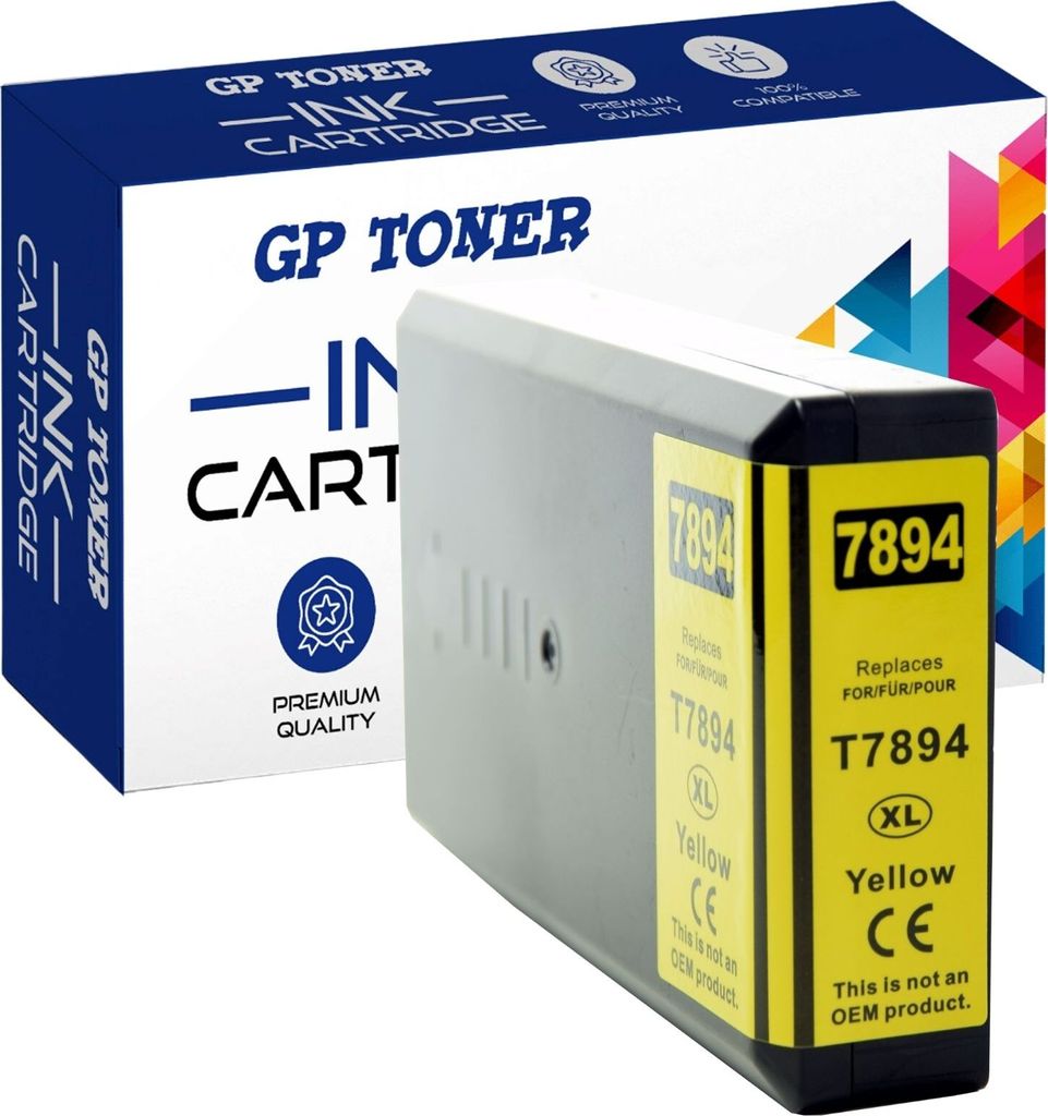 Druckerpatronen für Epson T7894 XXL WorkForce Pro WF-5110DW WF-5190DW WF-5620DWF WF-5690DWF - Gelb