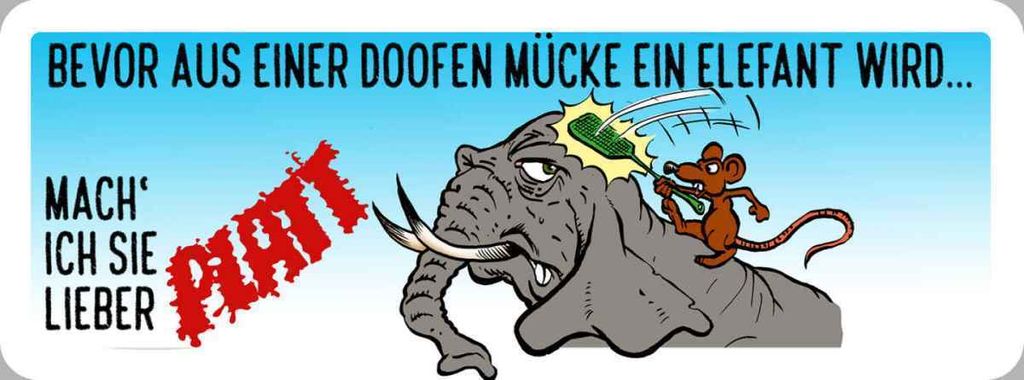 vianmo Holzschild 10x27 cm bevor aus Mücke Elefant wird Dekoration