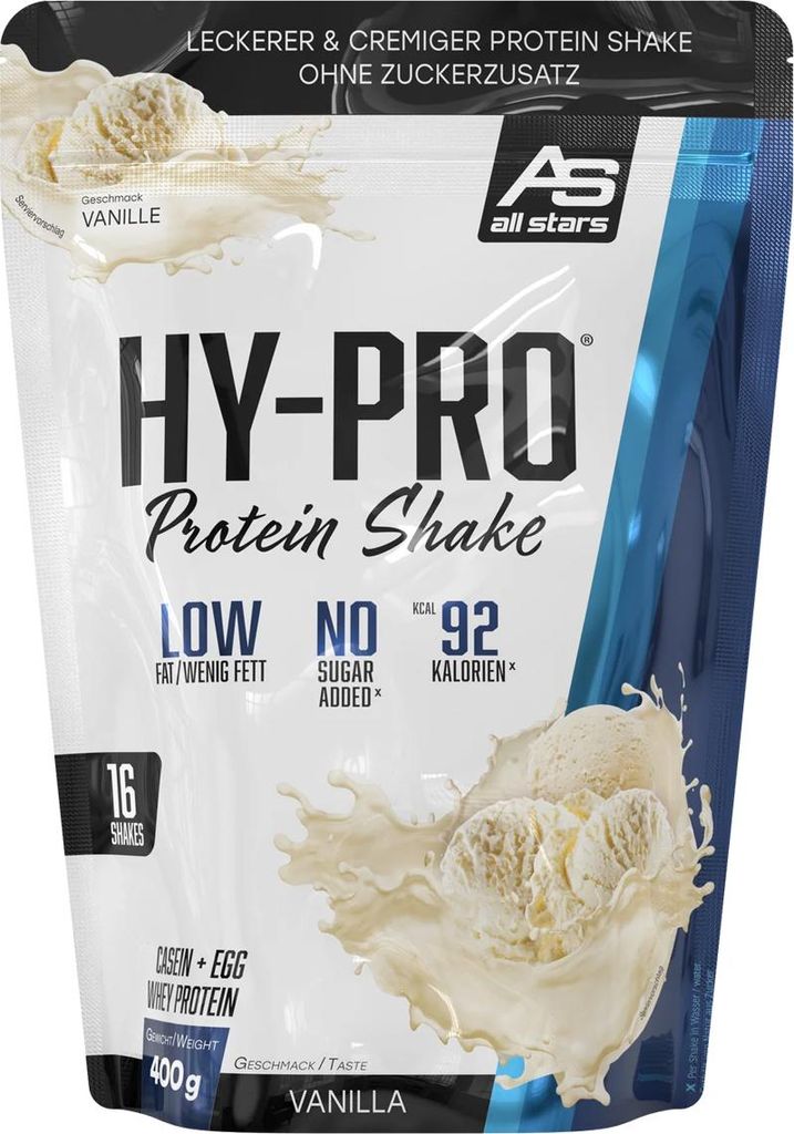 AllStars Hy-Pro Cremiger Protein Shake Vanilla 400g Produktbild 