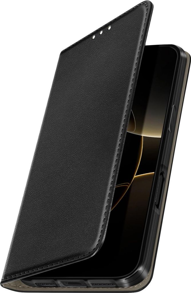 Avizar, Portemonnaie-Etui für iPhone 17 Pro Kartenfach und Video Standfunktion, Schwarz
