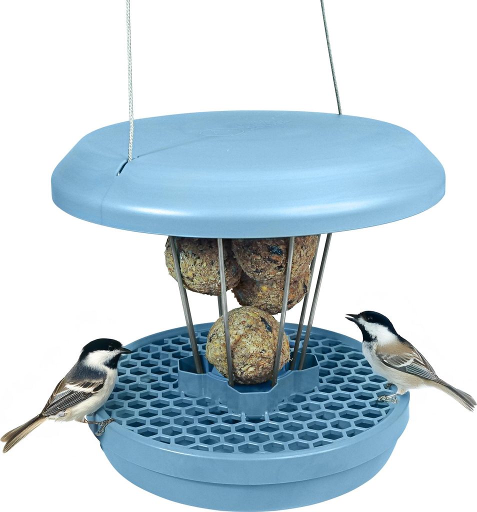 SWISSINNO Vogelfutterhaus zum Aufhängen – Lucerne SMART Birds - Meisenknödelhalter mit Auffangschale - Futterstation Rattensicher - Vogelfutter...