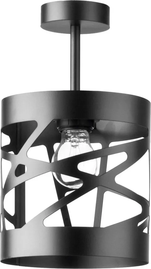 Plafonnier compact noir design pour petit espace 17,5 cm Sigma Frez E27