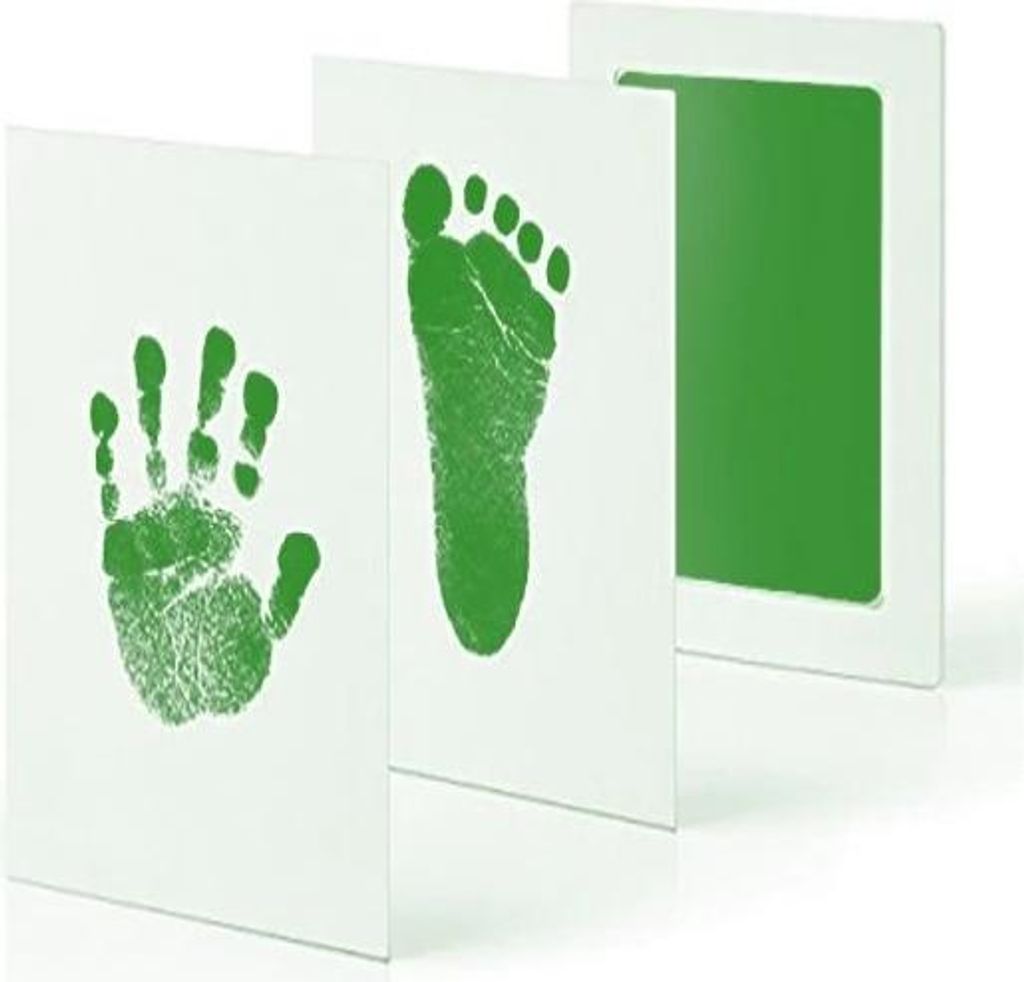 Nicht abfärbender Hand- und Fußabdruck, Grün, Groß, 6M+