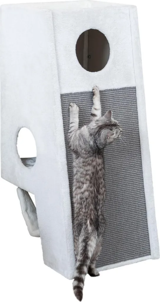Arbre à chat mural gris clair Trixie - Structure sisal robuste