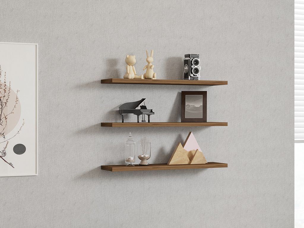 Skye Decor, Boss - Walnut, Wandregale, Nussbaum, 60 x 1,8 x 14,5 cm