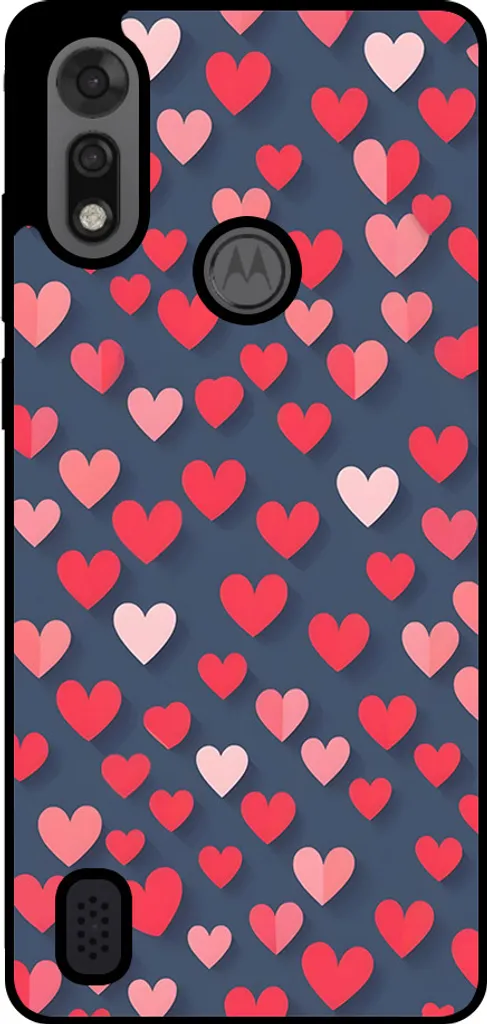 Acquista Cover Motorola Moto E6i Smartphonica - Cuori Rosa TPU