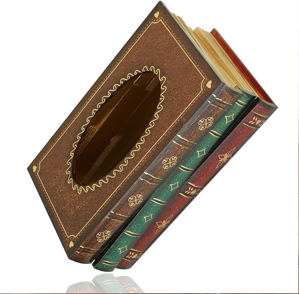 Taschentuchspender, Box Kosmetiktücher, Taschentuchbox Tücherbox Kosmetikbox für Zuhause Büro Auto, Holz 25x14x10 cm