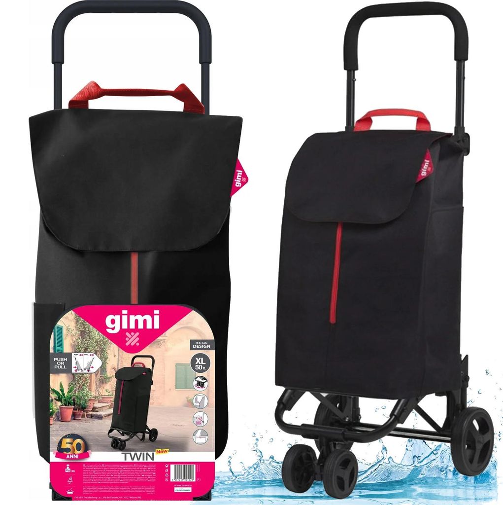 Gimi Twin Nákupní Vozík 52 L - Černý 169324 Obrázek produktu 