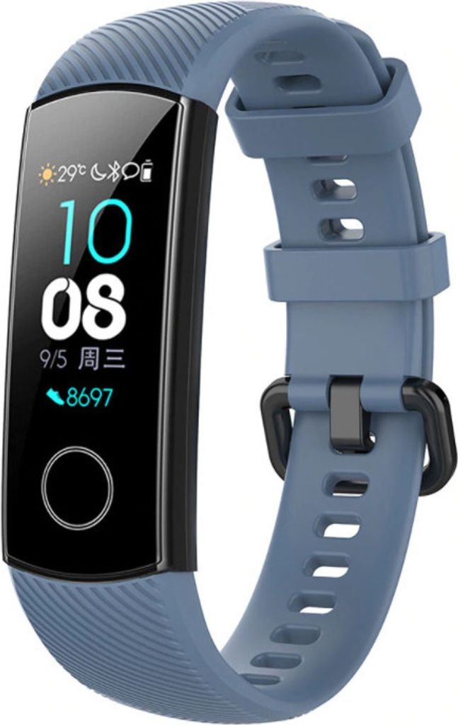 Strap-it Honor Band 4 / 5 Armband Silikon (Grau Blau)