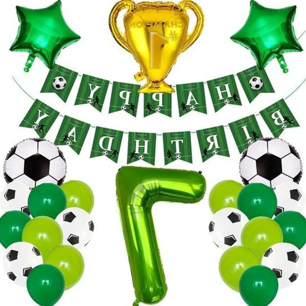 Ballons de Foot pour Anniversaire 7 Ans - Décoration Durable et Festive
