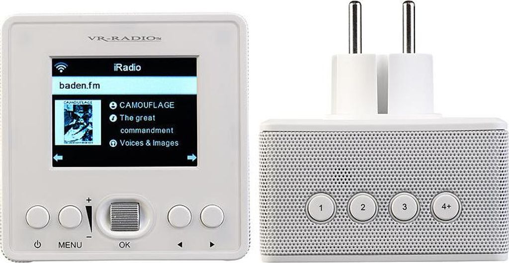 VR-Radio IRS-310 Internet Steckdosenradio mit WLAN & Bluetooth 5, 6,1-cm-Display, 6 Watt