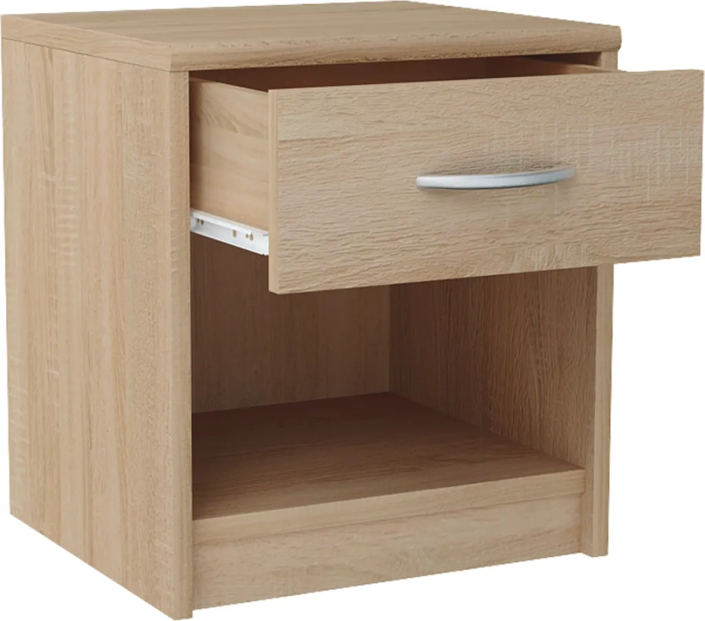 Commode 1 tiroir sonoma de 39 cm avec surface mate et bords arrondis - 4