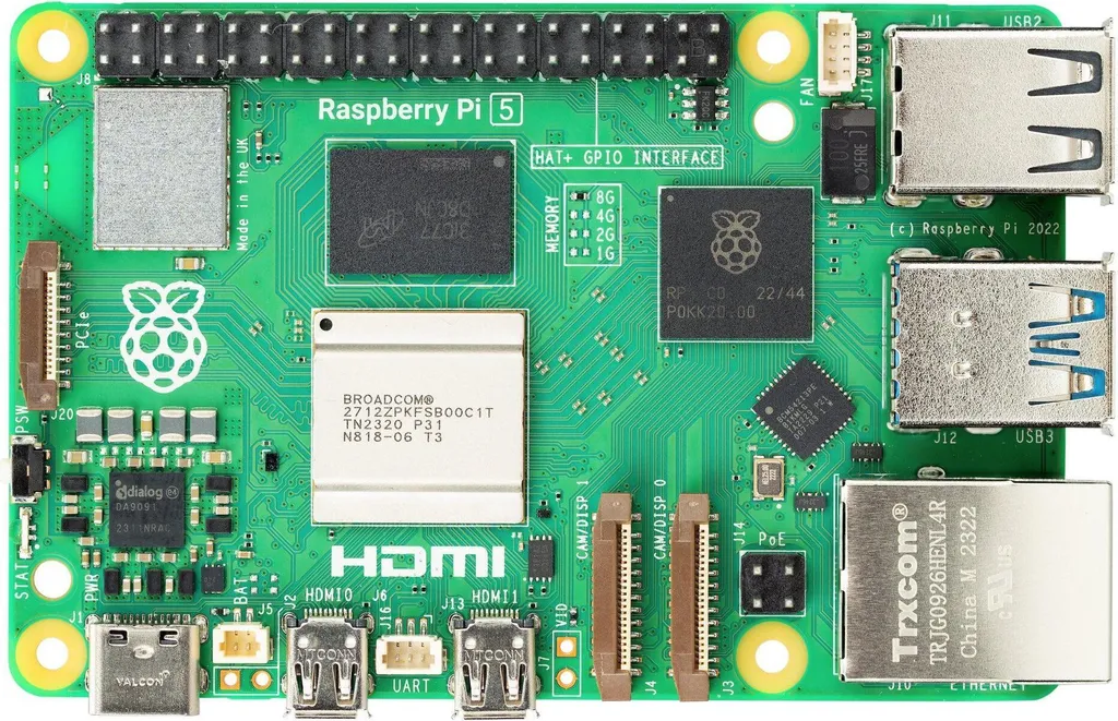 Raspberry Pi 5B 8GB haute performance avec CPU 2.4GHz et USB 3.0 rapide