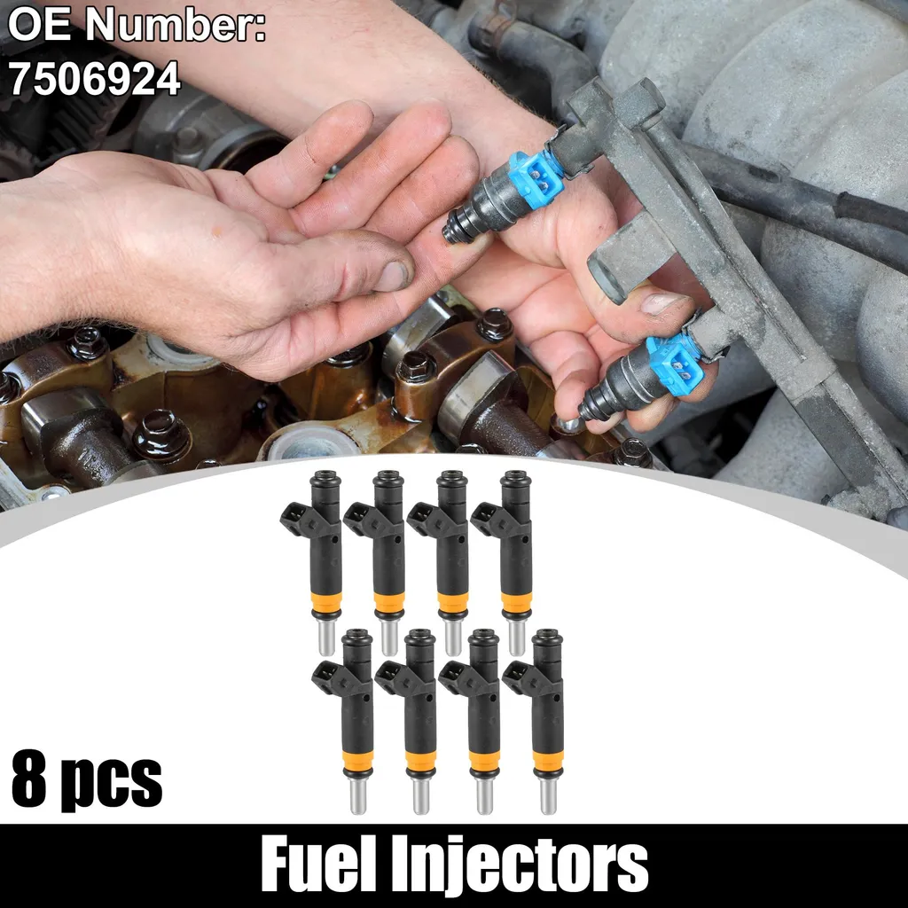 Lot de 8 Injecteurs Moteur Essence pour BMW 745Li 4.4L Noir Métallisé