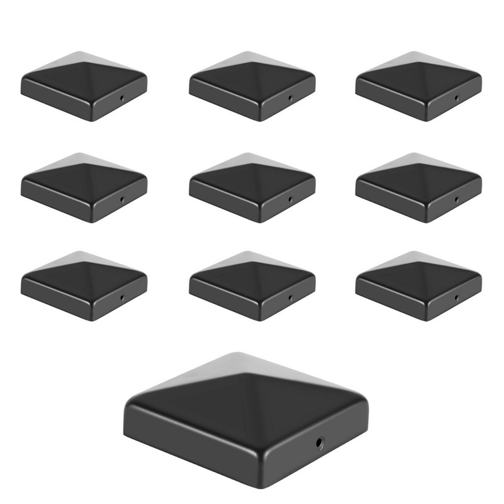 10x Pfostenkappe Zaunpfahl Abdeckung Pyramide Abdeckkappe Produktbild 