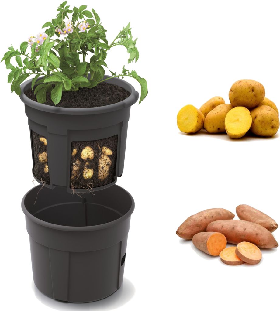 Kartoffel Pflanztopf Blumentopf Pflanzkübel für Kartoffeln Kartoffel-Anzuchttopf 12 L, Höhe 23,6 cm, Potato Topf Korb