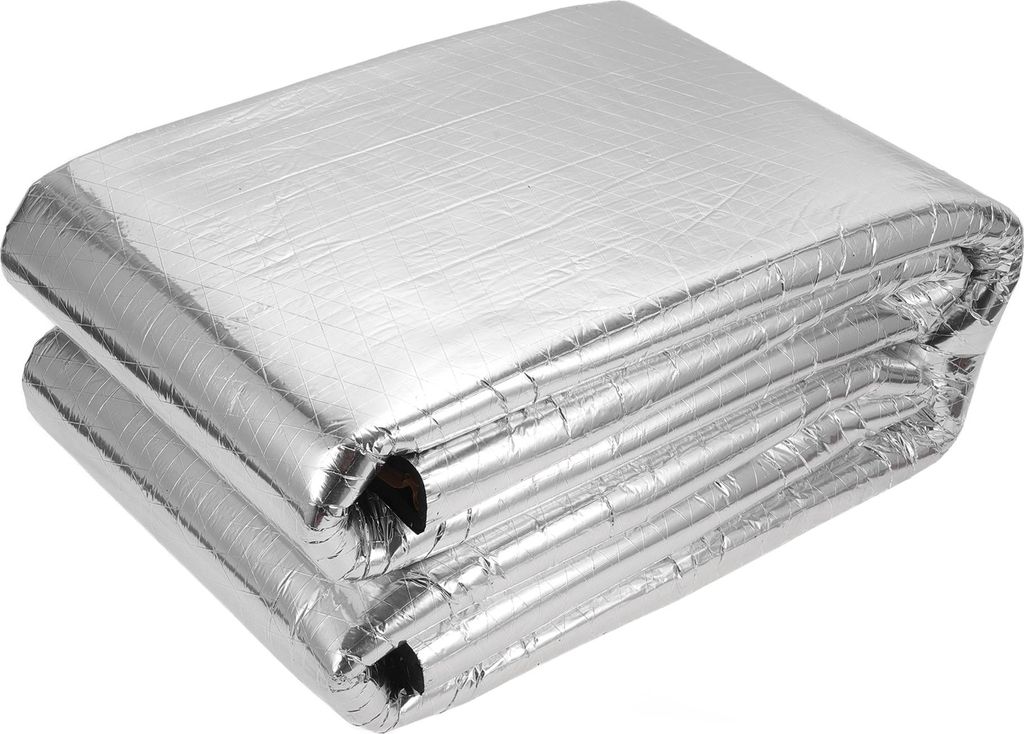 197mil 5mm 0.91sqft Auto-Schalldämmmatte Aluminiumfolie Hitzeschildmaterial Selbstklebend für Motorhaube Bootsmotorabdeckung 300x100cm Silberton