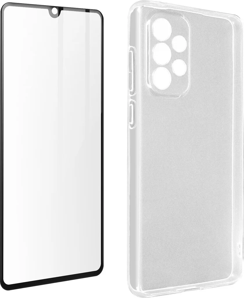 Set di protezione a 360° per Samsung Galaxy A33 5G: custodia + pellicola protettiva – bordo nero