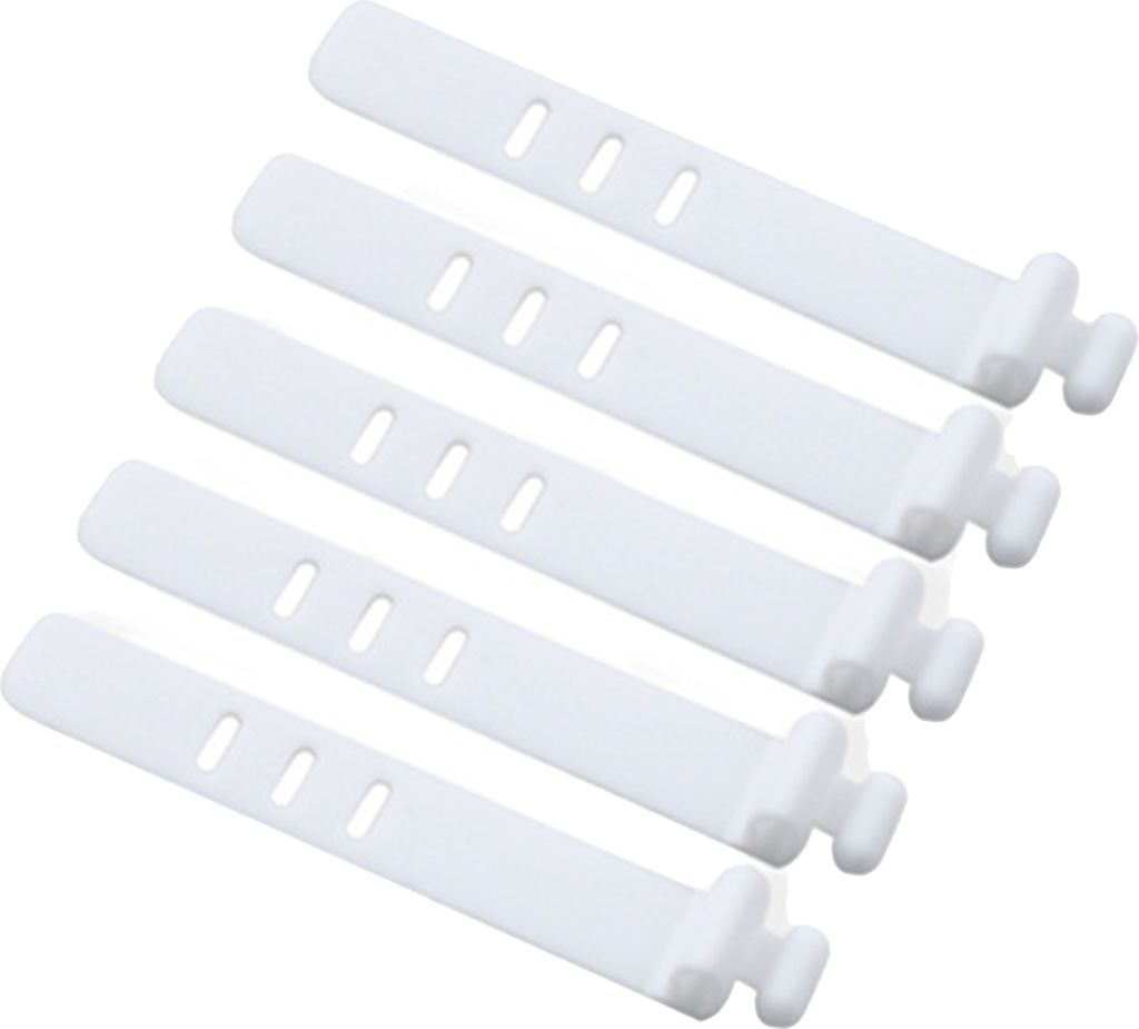 5pcs Kabel Wickler Soft Universal Silicon Desktop Ohrhörer Datenkabelbindemittel -Clip für Zuhause-Weiß