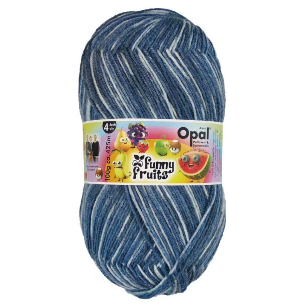Opal FUNNY FRUITS 100 g farbenprächtige 4-fach Pullover- und Sockenwolle 425 m Farbe 11416 - Traubenschmaus