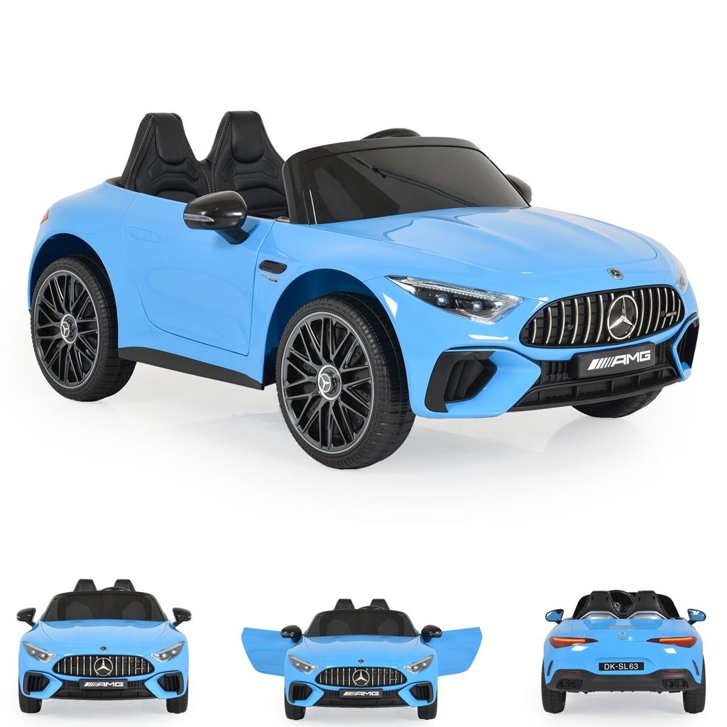 Moni Kinder Elektroauto Mercedes-Benz DK-SL63 Zweisitzer Fernbedienung Bluetooth blau