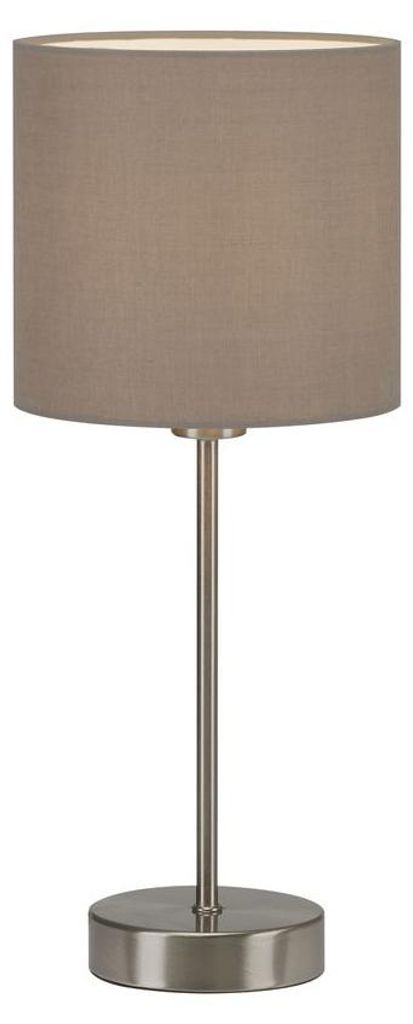 Stolní lampa BRILONER LEUCHTEN FABRIC, 25 W, IP20, šedá, Obrázek produktu 