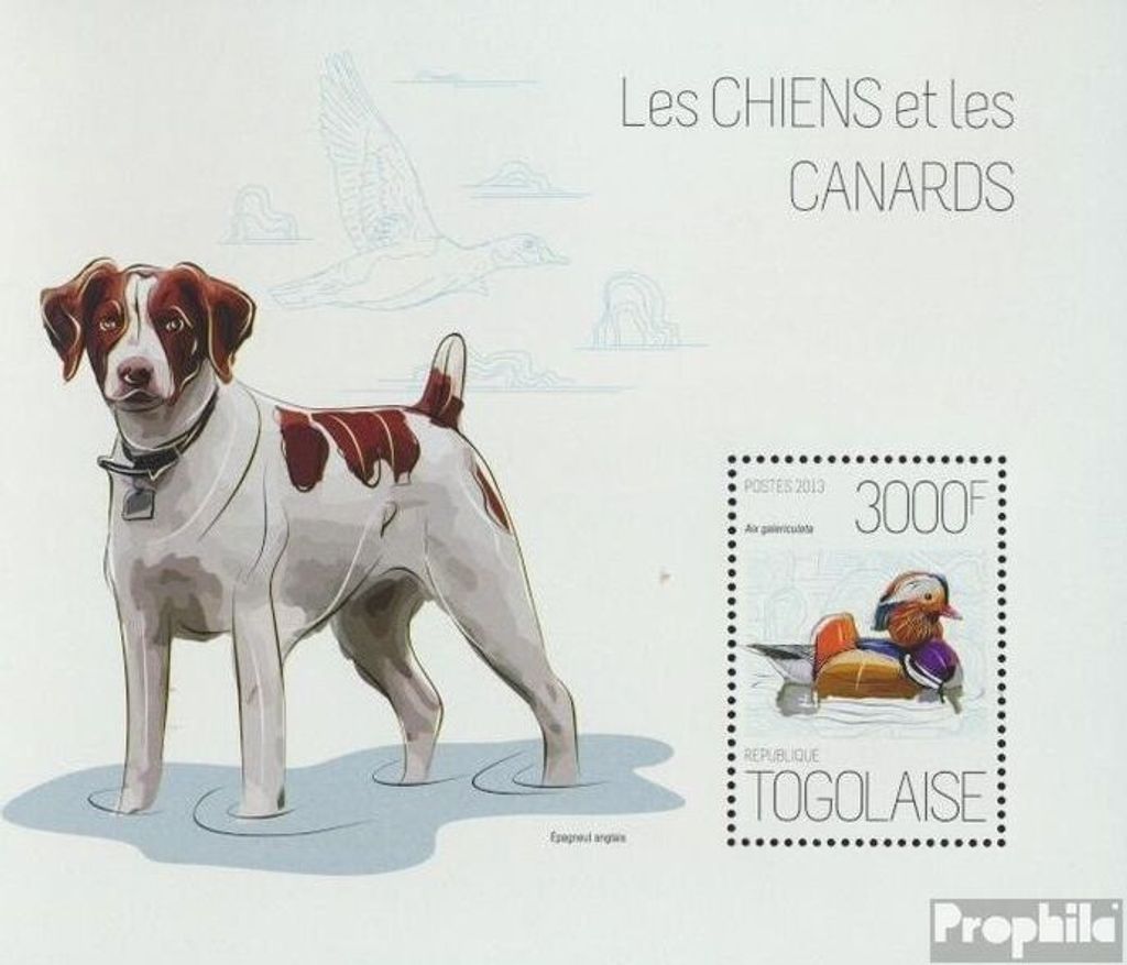 Briefmarken Togo 2013 Mi Block 856 (kompl. Ausgabe) postfrisch Hunde und Enten