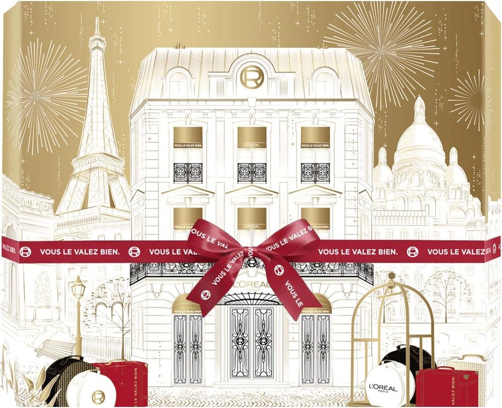 L'Oréal Paris Beauty Adventskalender 2025 mit 24 Beauty-Highlights, Make-Up, Gesichtspflege & Haarpflege,tägliche Luxus-Überraschungen bis Weihn...