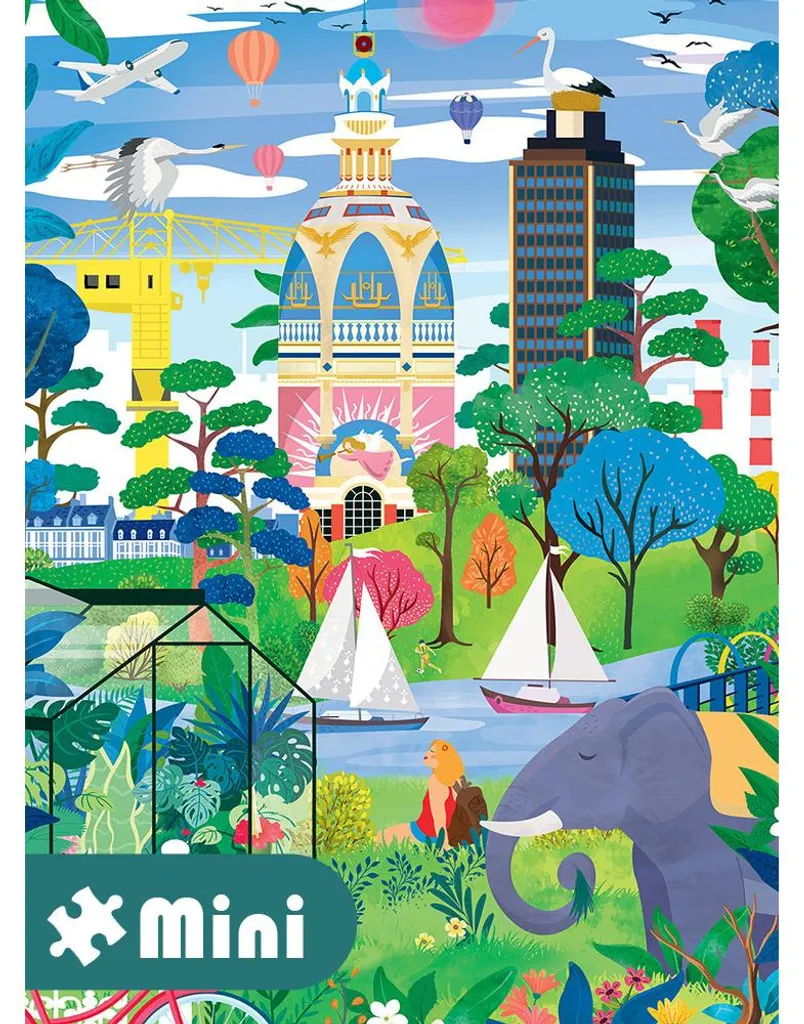Puzzle d'art 96 pièces Nantes Fantastique format mini illustré et coloré