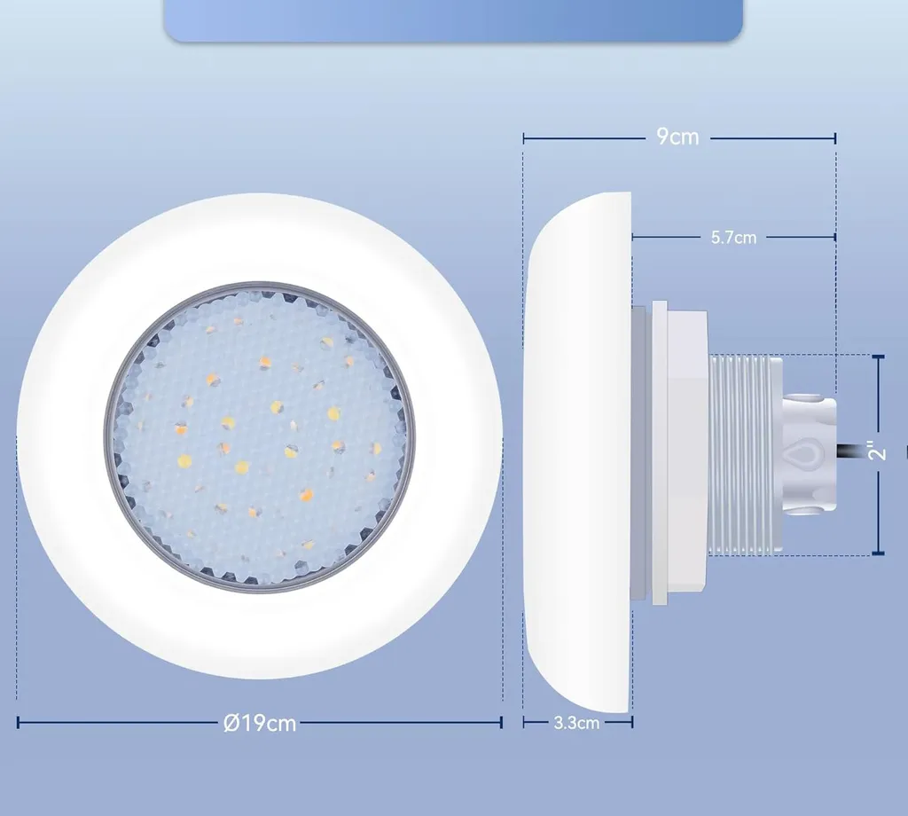 Éclairage LED pour Piscine RGB 12V 15W - Pack de 2 Spots avec Télécommande - 2