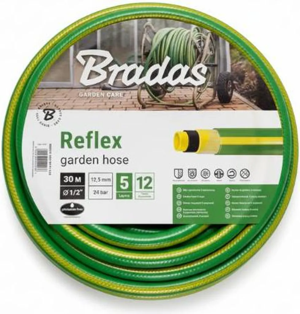Tuyau d'arrosage 1/2" REFLEX 30m idéal pour grands jardins et potagers