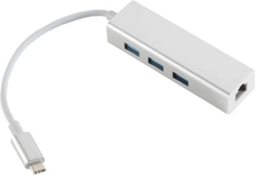 Hub USB-C avec Port RJ45 Ethernet et Multiport USB pour MacBook et PC