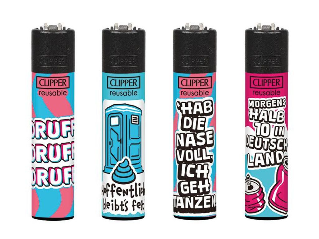 Clipper Feuerzeuge 4er Set Festival Produktbild 