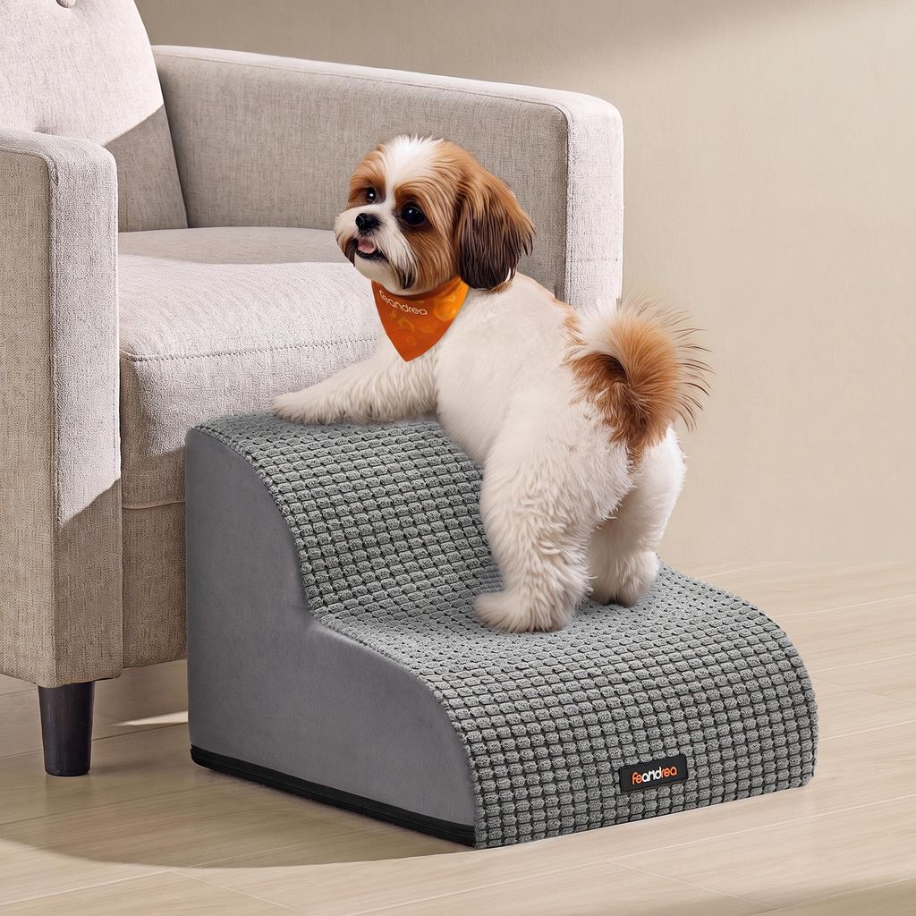 FEANDREA Hundetreppe für Kleine Hunde, Rutschfeste Produktbild  KI-generiertes Bild