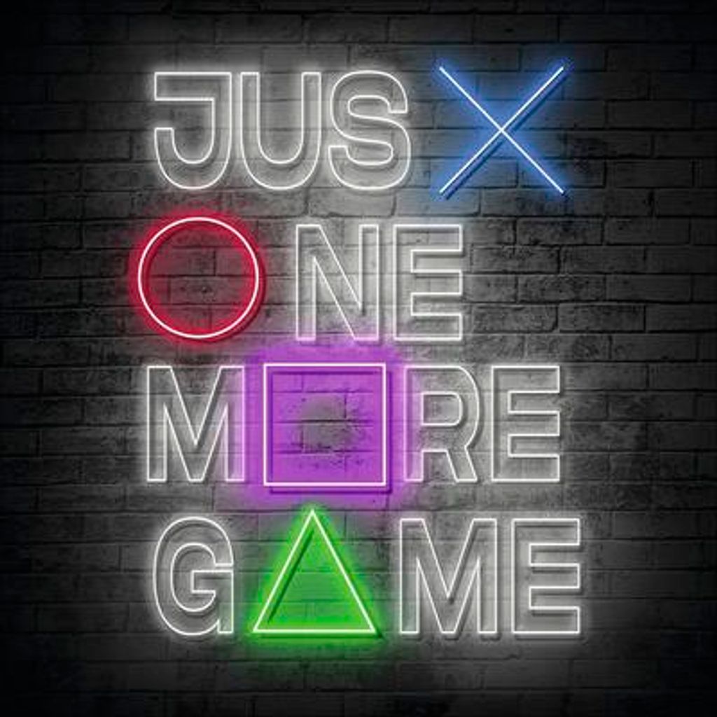 Glasbild One More Game 20x20 cm