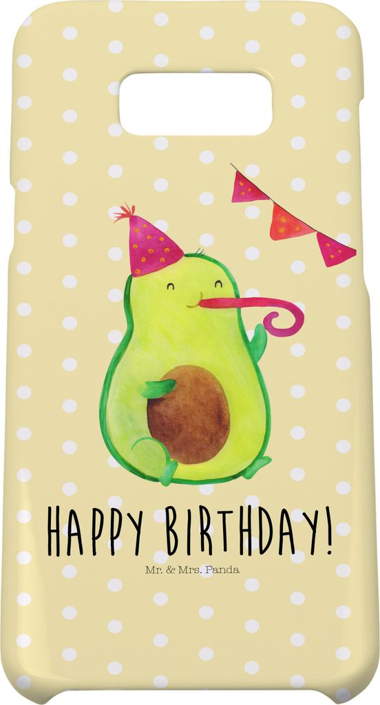 Mr. & Mrs. Panda Samsung Galaxy S8 plus Handyhülle Avocado Geburtstag - Gelb Pastell - Geschenk, Hülle, Handy, Party, Case, Cover, Alles Gute, Ha...