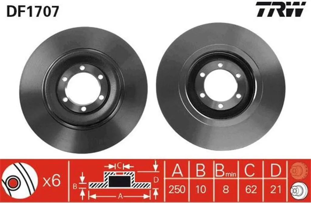 Disque de frein TRW haute performance pour Alfa Romeo 75 et GTV 116