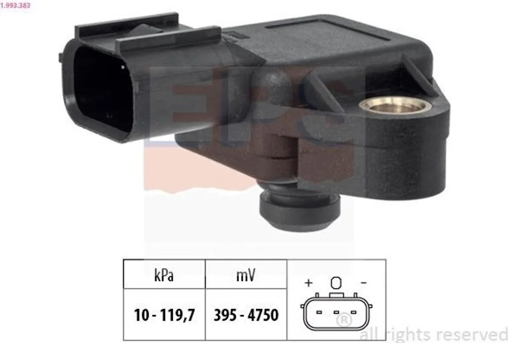Capteur Pression d'Air EPS 1993383 pour Mazda CX-5 KE GH Servofrein