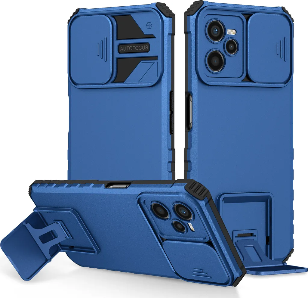 Cover Realme C35 Blu Military Grade: Per Escursioni e Lavoro Duro
