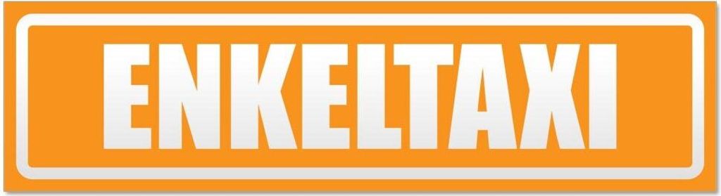 Kiwistar Enekltaxi invertiert Magnetschild Schild magnetisch - 20cm Orange - Magnetfolie für Auto PKW Kfz